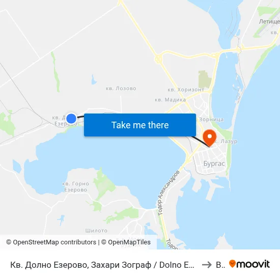 Dolno Ezerovo Quarter, Zahari Zograf to BFU map