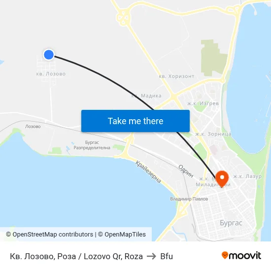 Lozovo Quarter, Rosa to BFU map