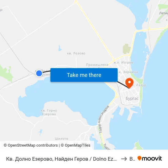 Dolno Ezerovo Quarter, Nayden Gerov to BFU map
