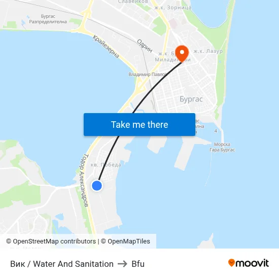 Water And Sanitation to BFU map