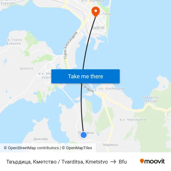Tvarditsa, Municipality to BFU map