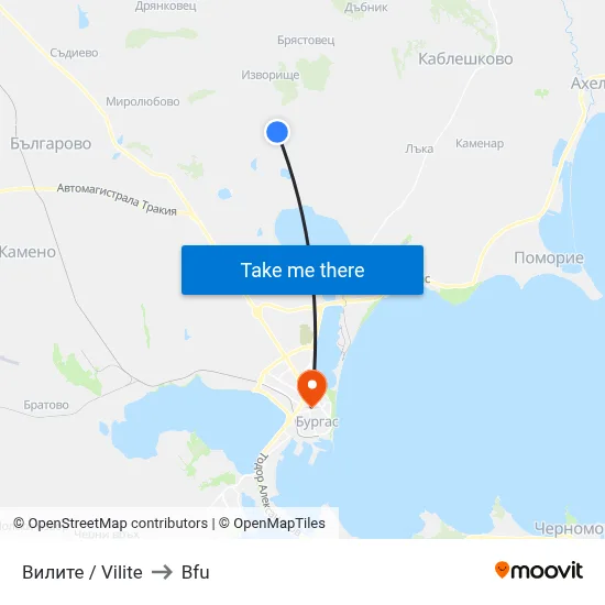 Vilite to BFU map