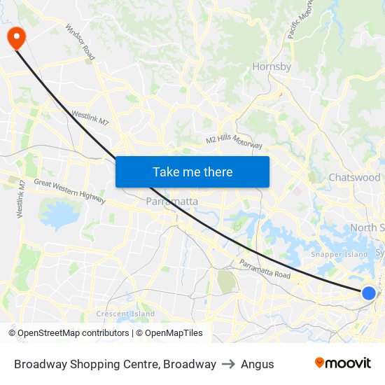 Broadway Shopping Centre, Broadway to Angus map