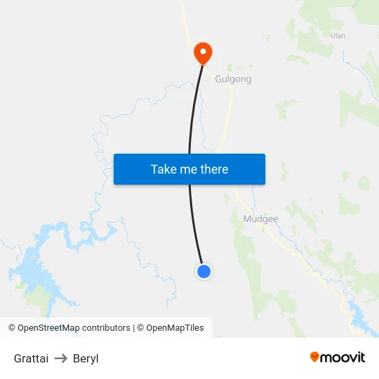 Grattai to Beryl map