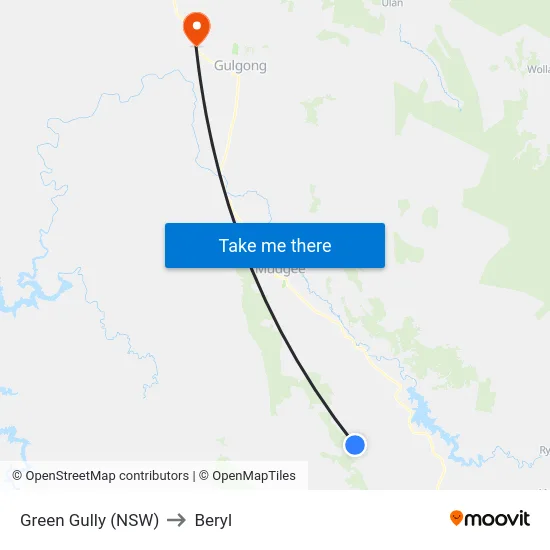 Green Gully (NSW) to Beryl map
