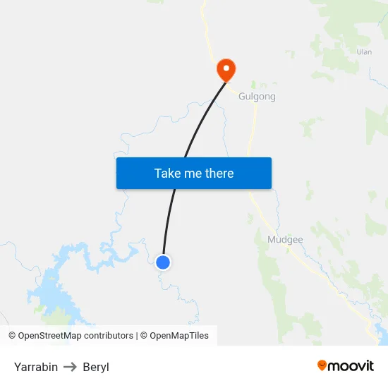 Yarrabin to Beryl map