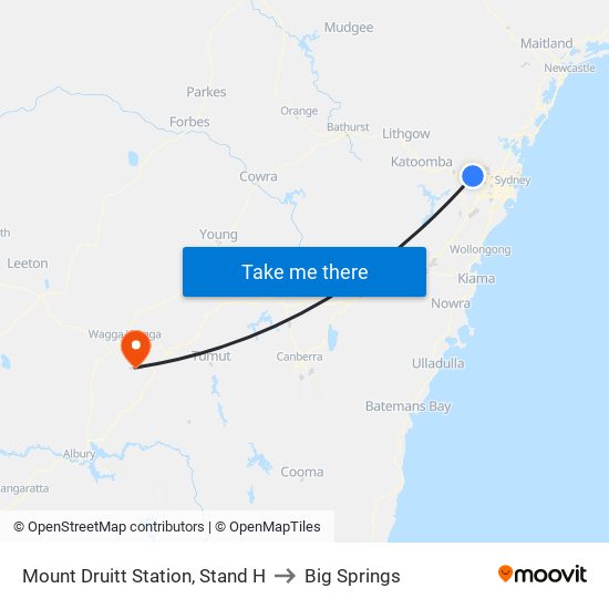 Mount Druitt Station, Stand H to Big Springs map