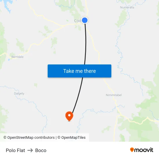 Polo Flat to Boco map