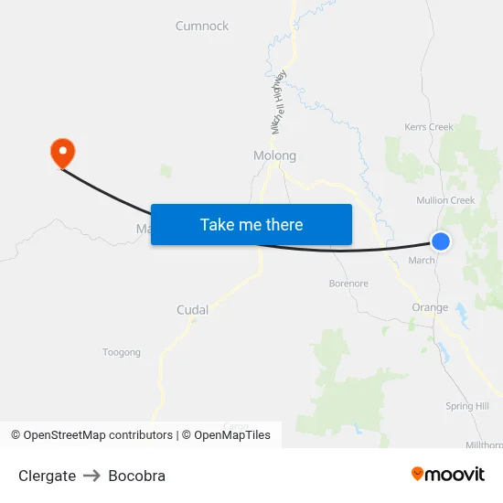 Clergate to Bocobra map