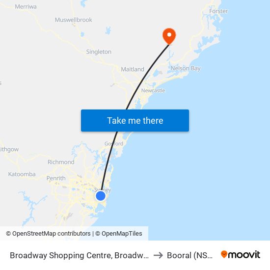 Broadway Shopping Centre, Broadway to Booral (NSW) map