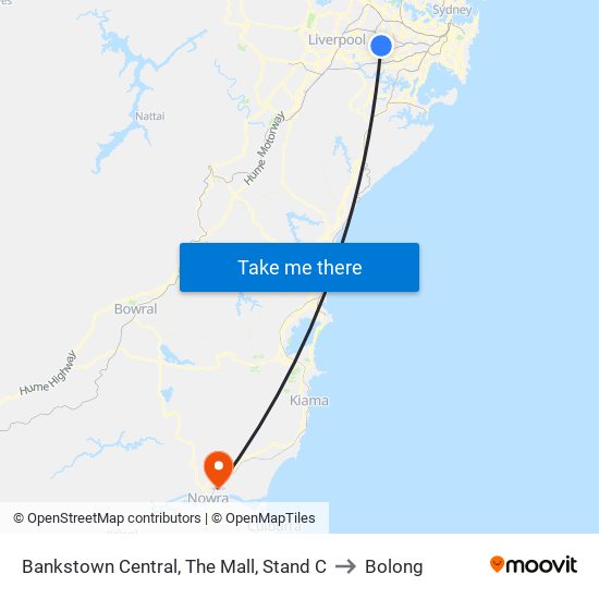 Bankstown Central, The Mall, Stand C to Bolong map