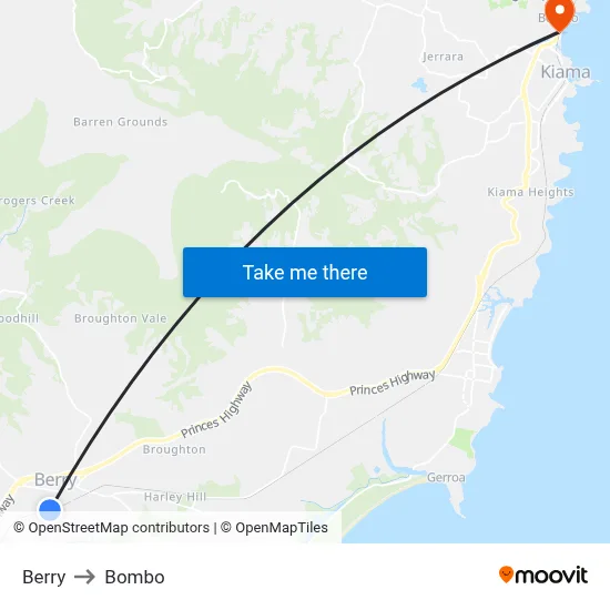 Berry to Bombo map