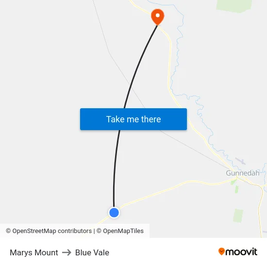 Marys Mount to Blue Vale map