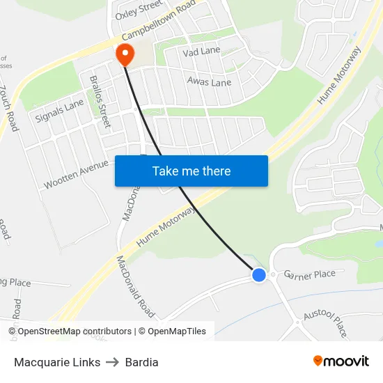 Macquarie Links to Bardia map