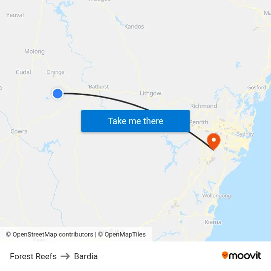 Forest Reefs to Bardia map