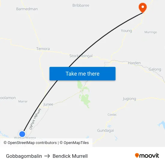 Gobbagombalin to Bendick Murrell map