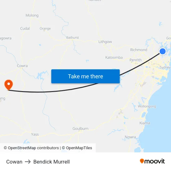 Cowan to Bendick Murrell map