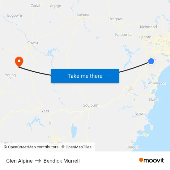 Glen Alpine to Bendick Murrell map
