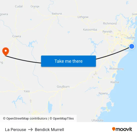 La Perouse to Bendick Murrell map