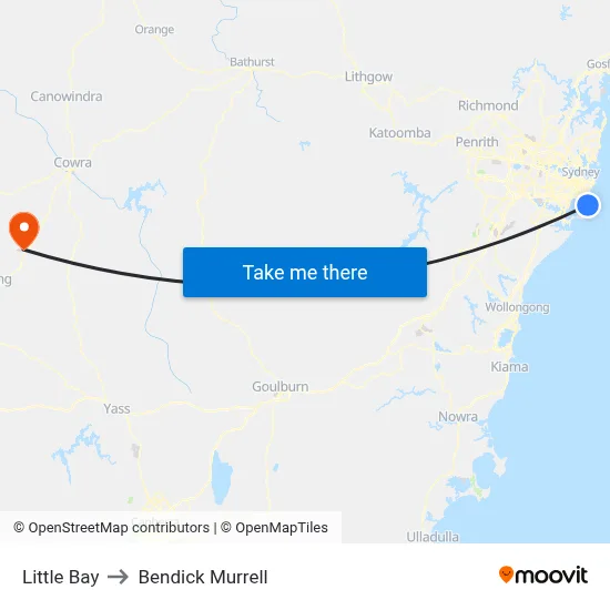 Little Bay to Bendick Murrell map