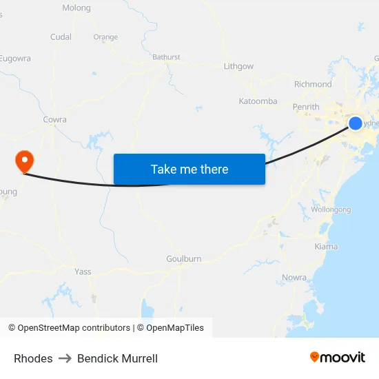 Rhodes to Bendick Murrell map