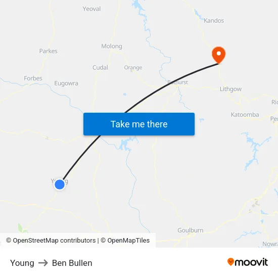 Young to Ben Bullen map
