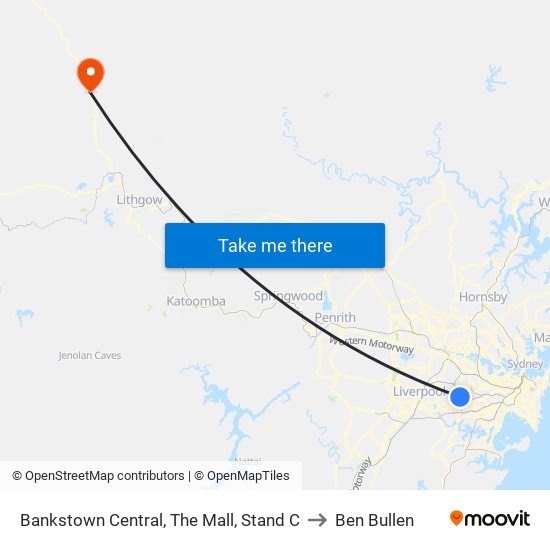 Bankstown Central, The Mall, Stand C to Ben Bullen map