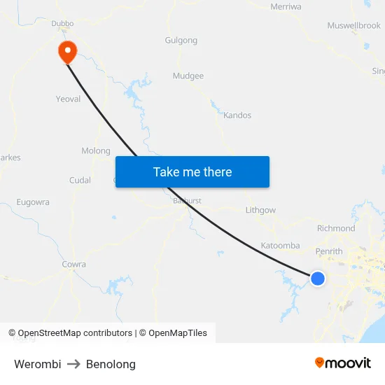 Werombi to Benolong map