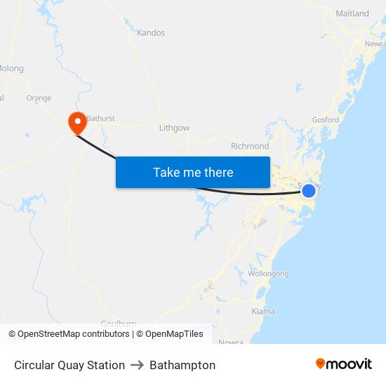 Circular Quay Station to Bathampton map