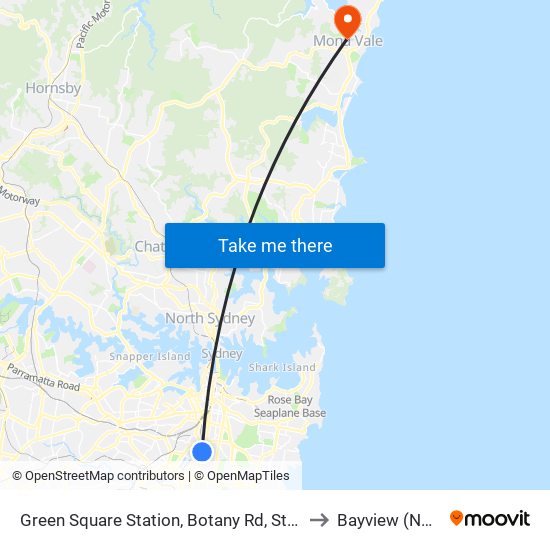 Green Square Station, Botany Rd, Stand C to Bayview (NSW) map