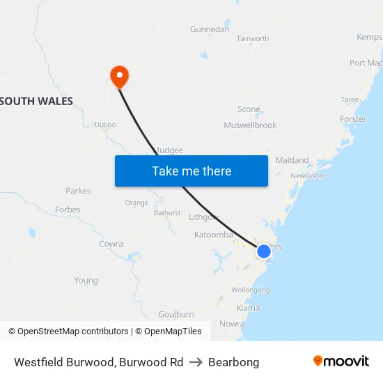 Westfield Burwood, Burwood Rd to Bearbong map