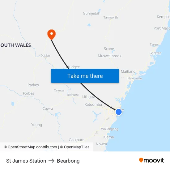 St James Station to Bearbong map