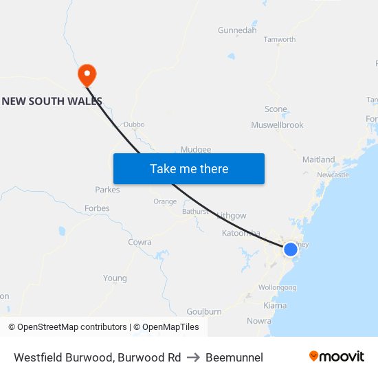 Westfield Burwood, Burwood Rd to Beemunnel map