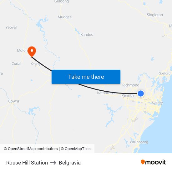 Rouse Hill Station to Belgravia map