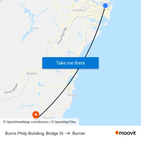 Burns Philp Building, Bridge St to Burrier map