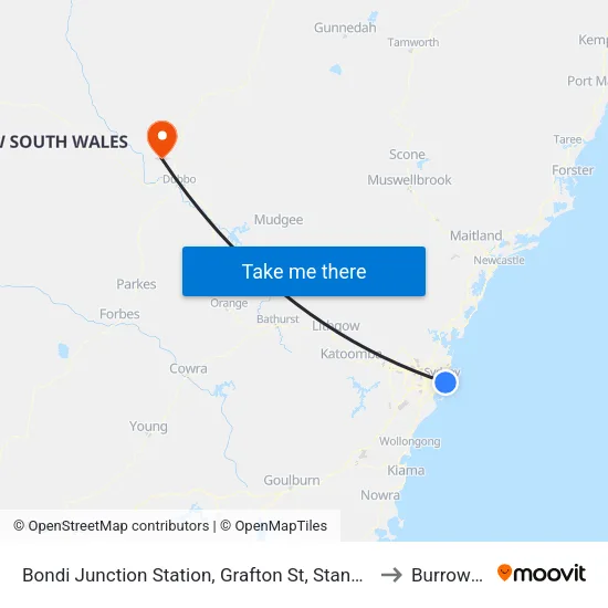 Bondi Junction Station, Grafton St, Stand R to Burroway map