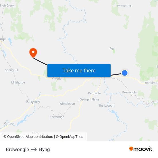 Brewongle to Byng map