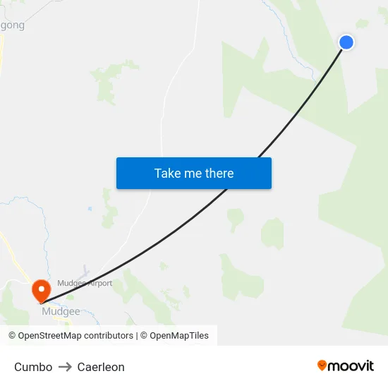 Cumbo to Caerleon map