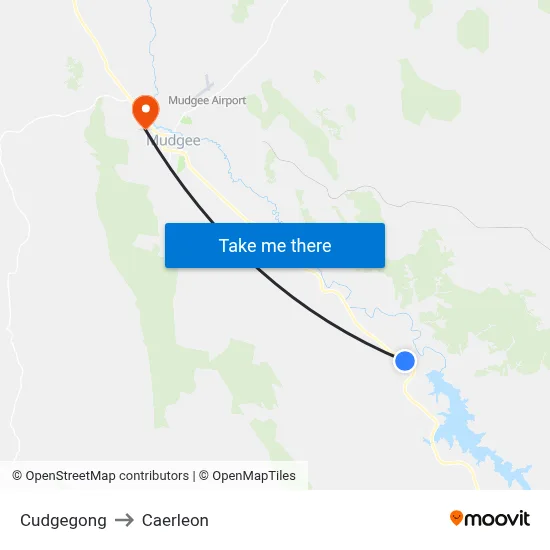 Cudgegong to Caerleon map