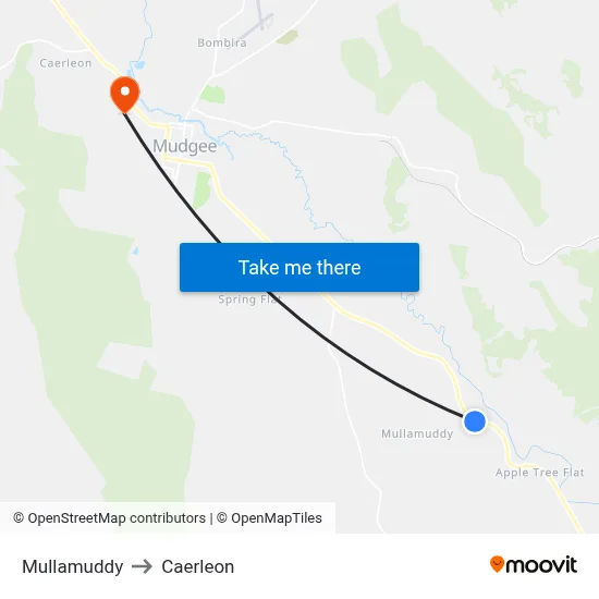 Mullamuddy to Caerleon map
