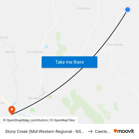 Stony Creek (Mid-Western Regional - NSW) to Caerleon map