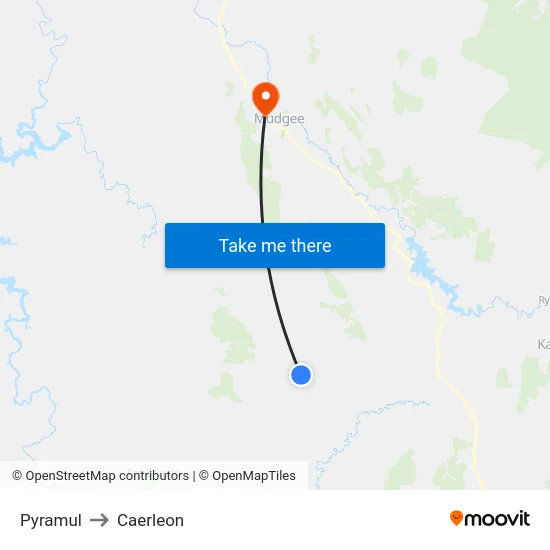 Pyramul to Caerleon map