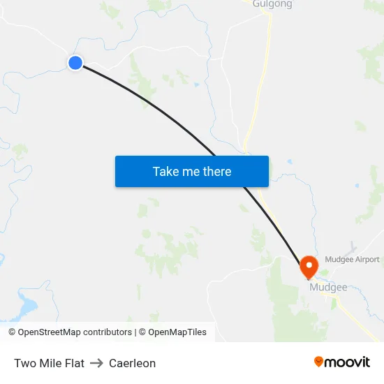 Two Mile Flat to Caerleon map