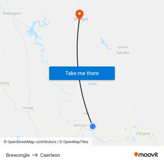 Brewongle to Caerleon map