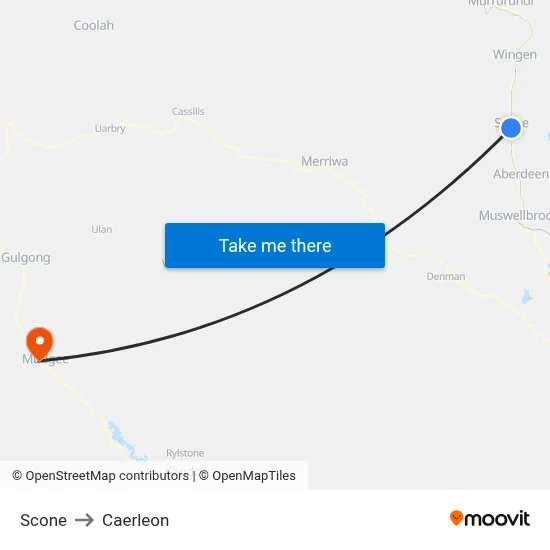 Scone to Caerleon map