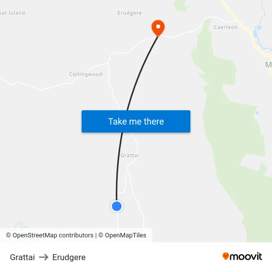 Grattai to Erudgere map