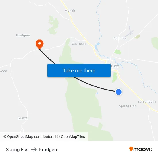 Spring Flat to Erudgere map