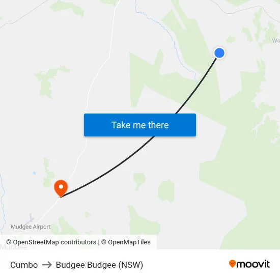Cumbo to Budgee Budgee (NSW) map