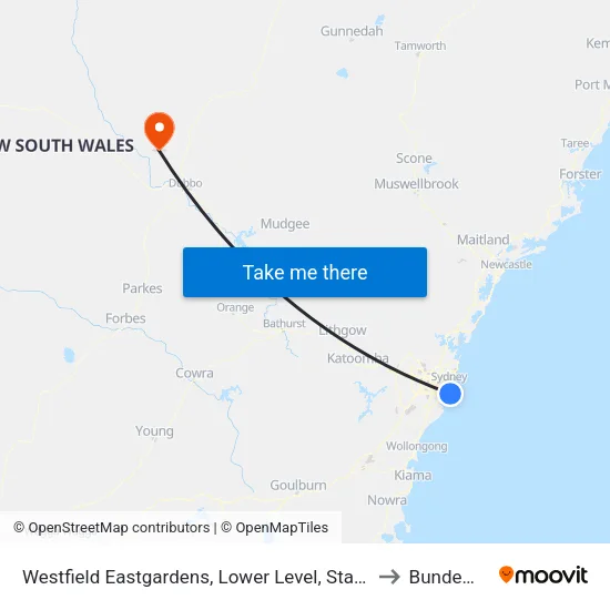 Westfield Eastgardens, Lower Level, Stand B to Bundemar map