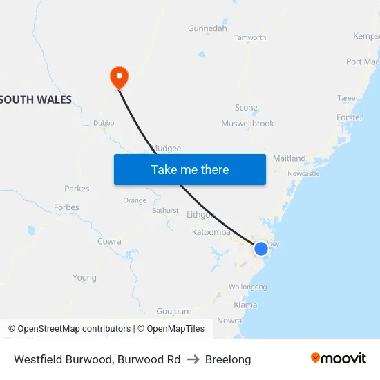 Westfield Burwood, Burwood Rd to Breelong map